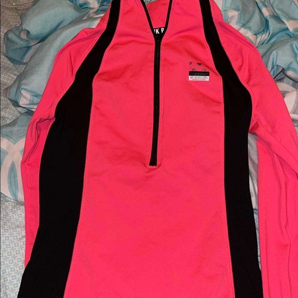 VS/PINK collared ZIP UP